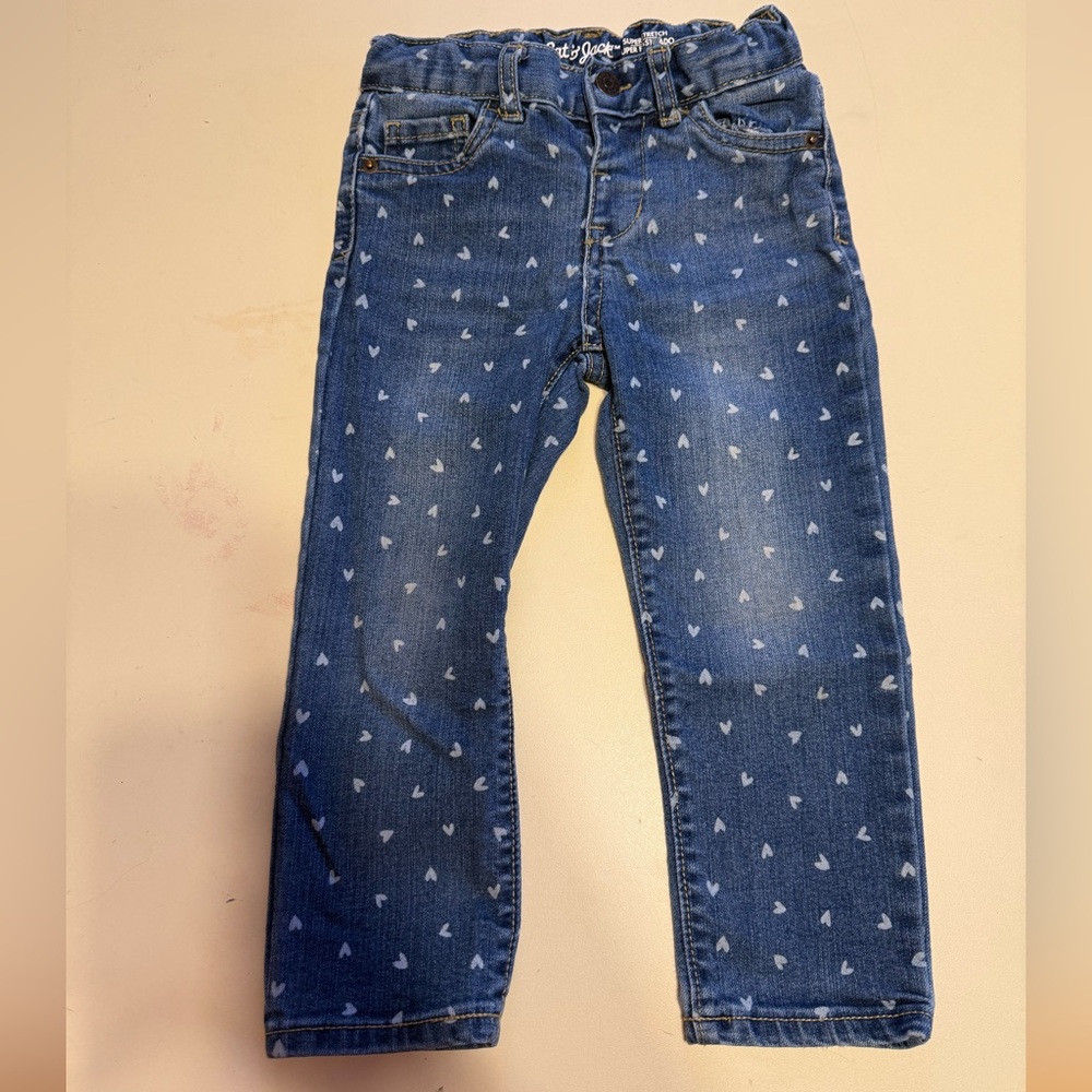 Cat & Jack Denim with Heart Pattern